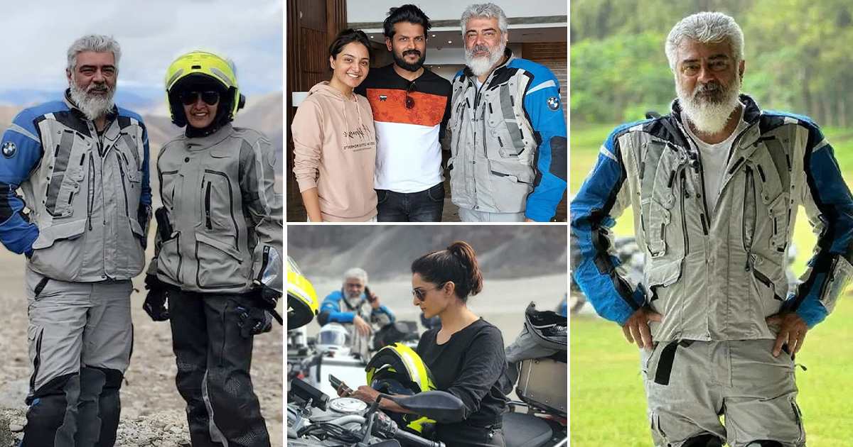 Actor Ajith Kumar Bike Trip With Manju Warrier images Viral