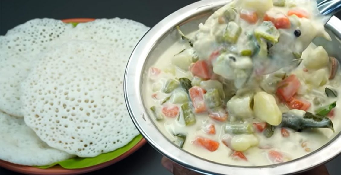 Easy Vellayappam and Veg Stew Recipe