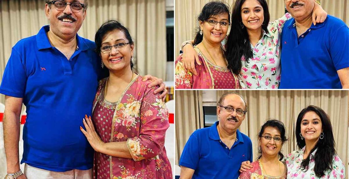 Keerthi Suresh Share Birthday Celebration Of Menaka Suresh And Suresh Kumar Malayalam