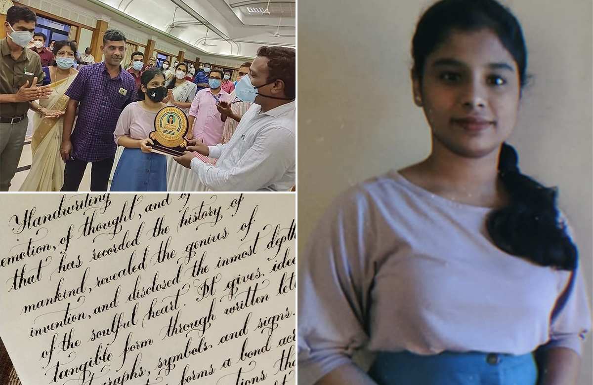 2021 World Handwriting Competition Winner Ann Mariya Biju