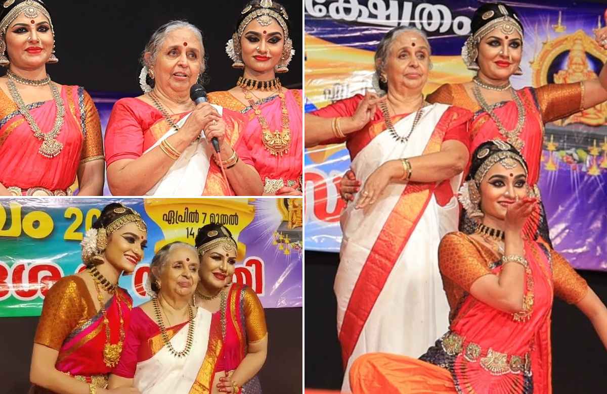 Asha Sarath Dance With Mother Kalamadalam Sumathy And Daughter Uthara Sarath Viral Entertainment News