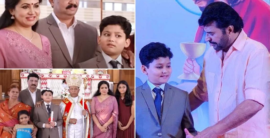 Sheelu Abraham Son Neil’s First Holy Communion Viral Entertainment News