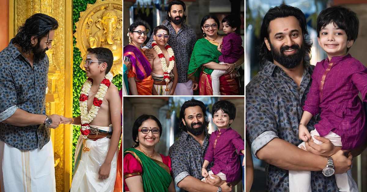 Unni Mukundan Special Guest To Upanayanam Ceremony At Divya S Iyer Family