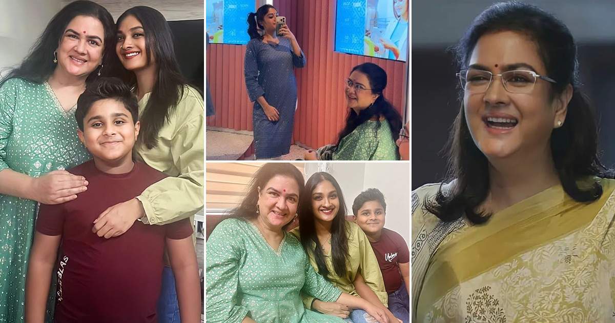 Actress Urvasi With Daughter Kunjatta And Son Malayalam