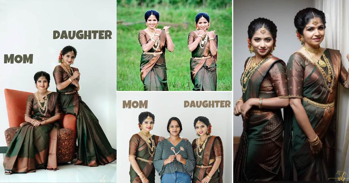 Santhoor Mummy And Daughter In Bride Look