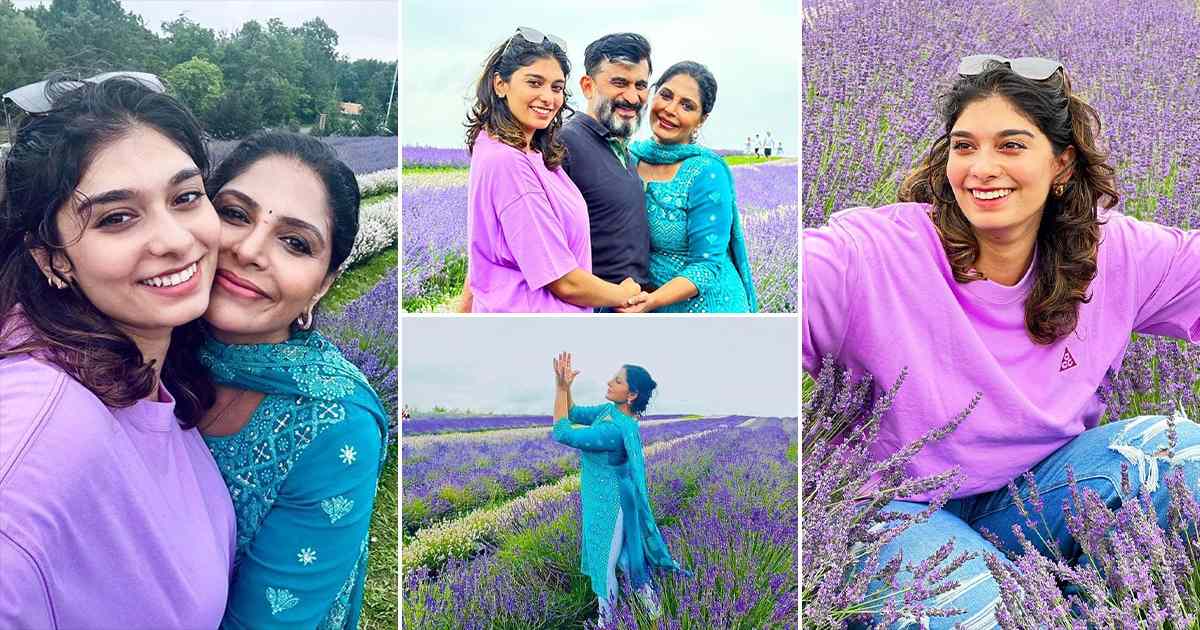 Asha Sarath And Family In Lavender Farm London