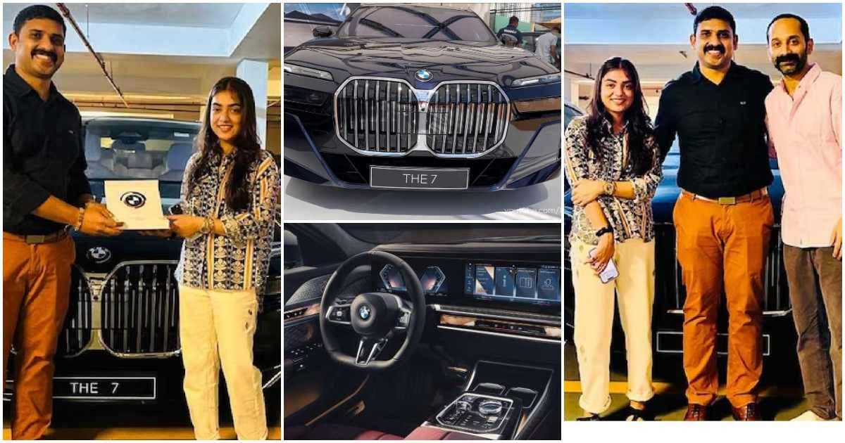Nazriya Fahadh Faasil New BMW Car
