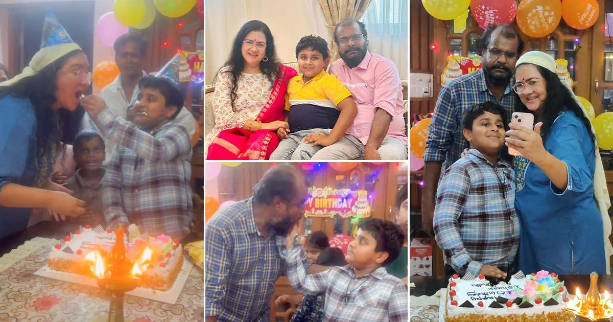 Actress Urvasi Son Birthday Celebration