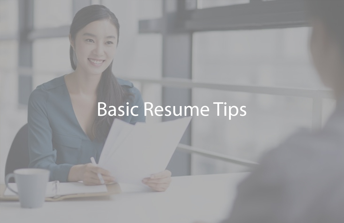 Basic Resume Tips