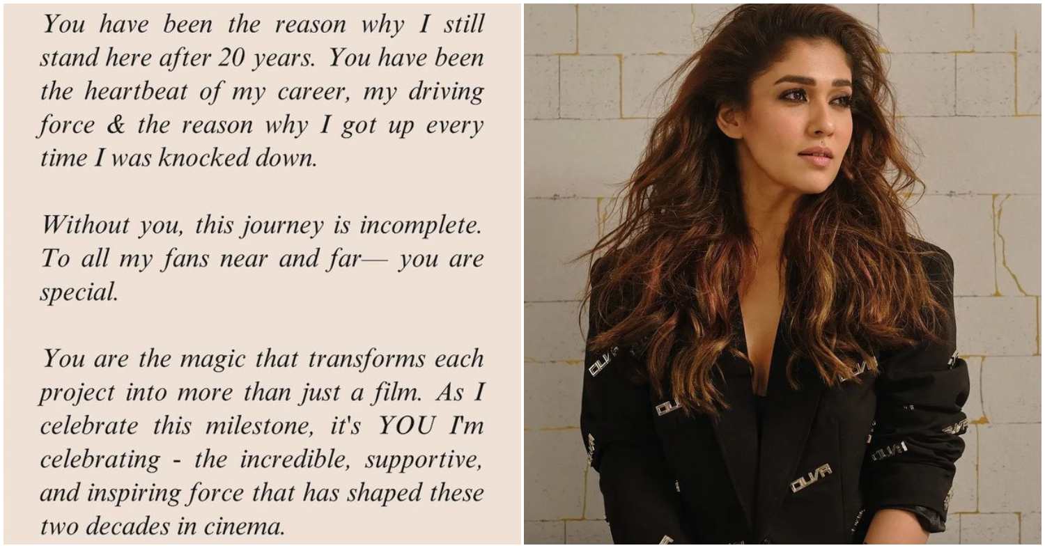 Lady Superstar Nayanthara Thanks Note To Fans