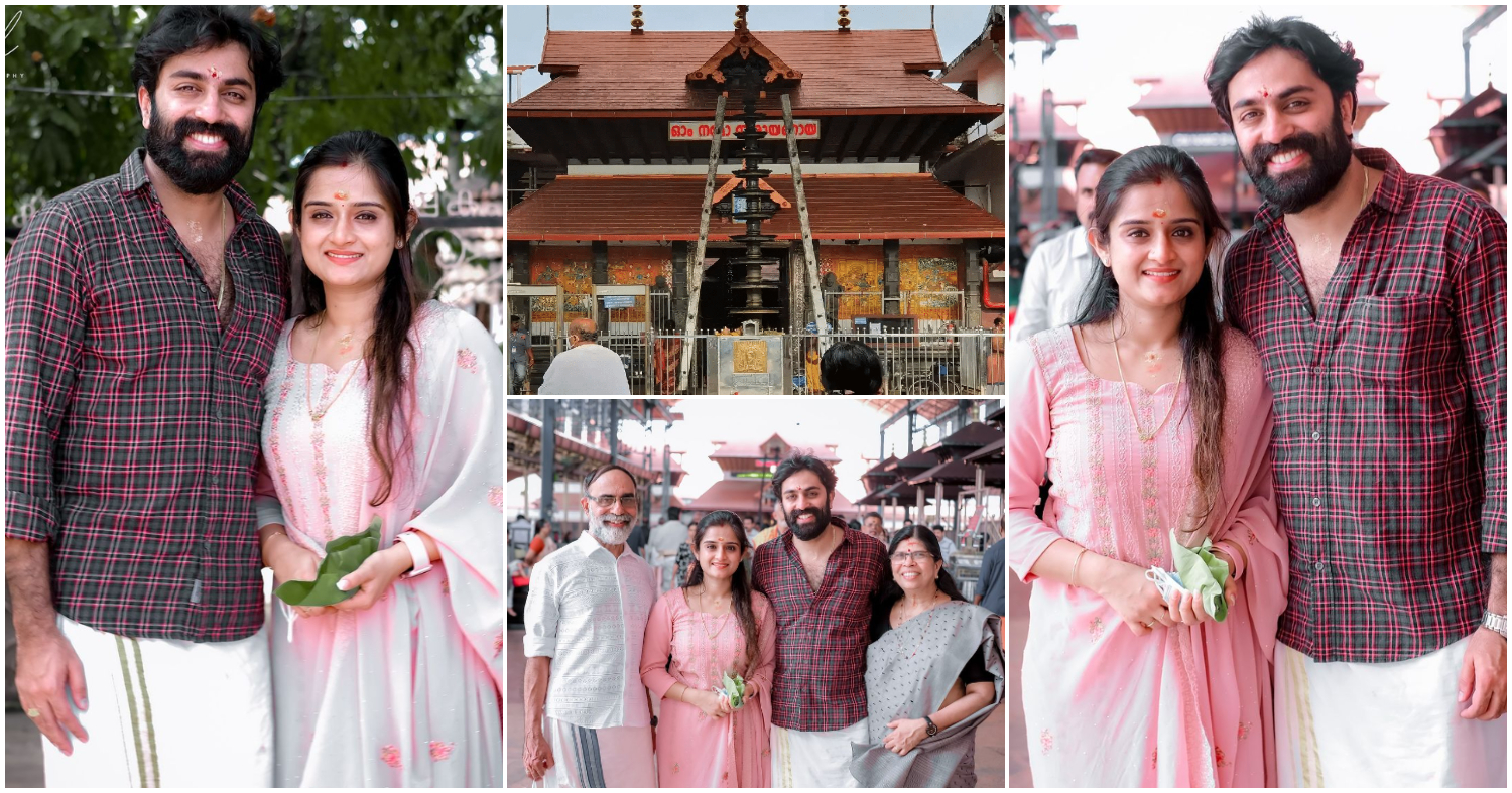 GP And Gopika In Guruvayur Temple With Family