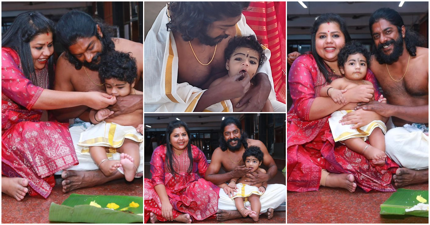 Sneha Sreekumar Baby Choroonu Ceremony In Guruvayur Temple