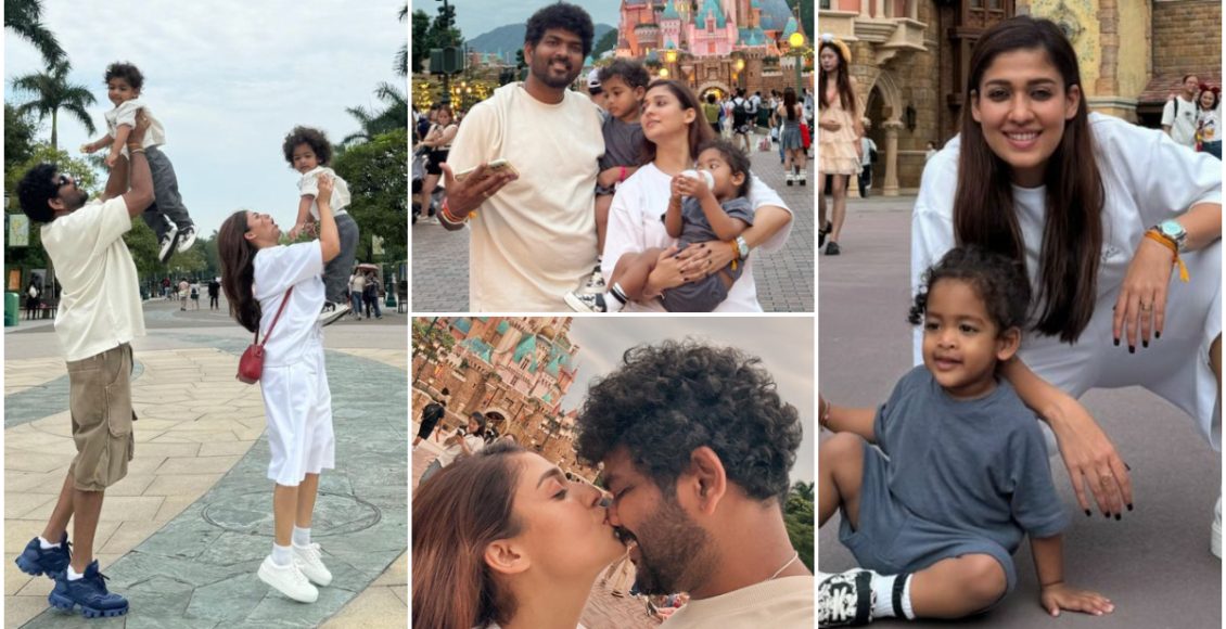 Nayanthara And Vignesh Shivan With Family At Disneyland