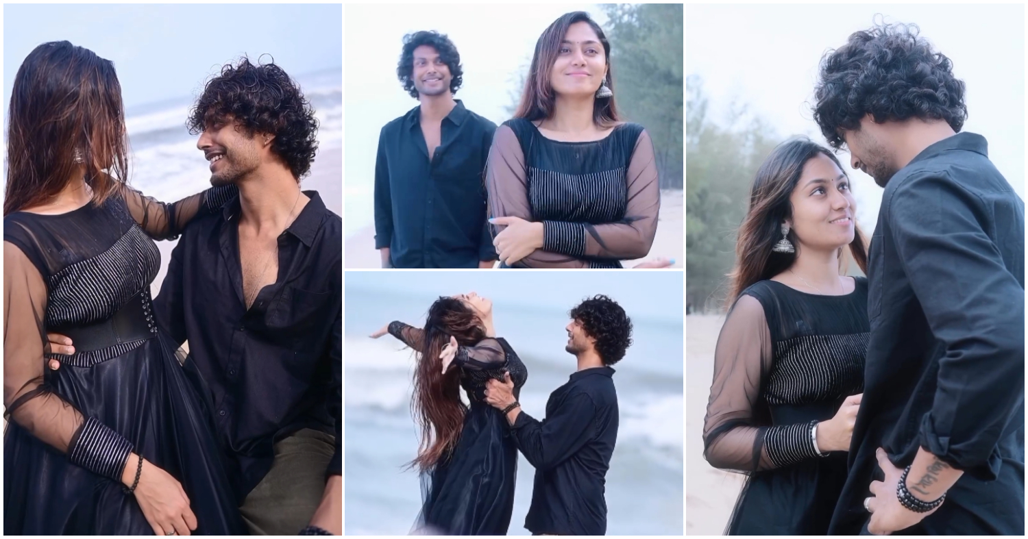 Arjun Sreethu Romance At Beach