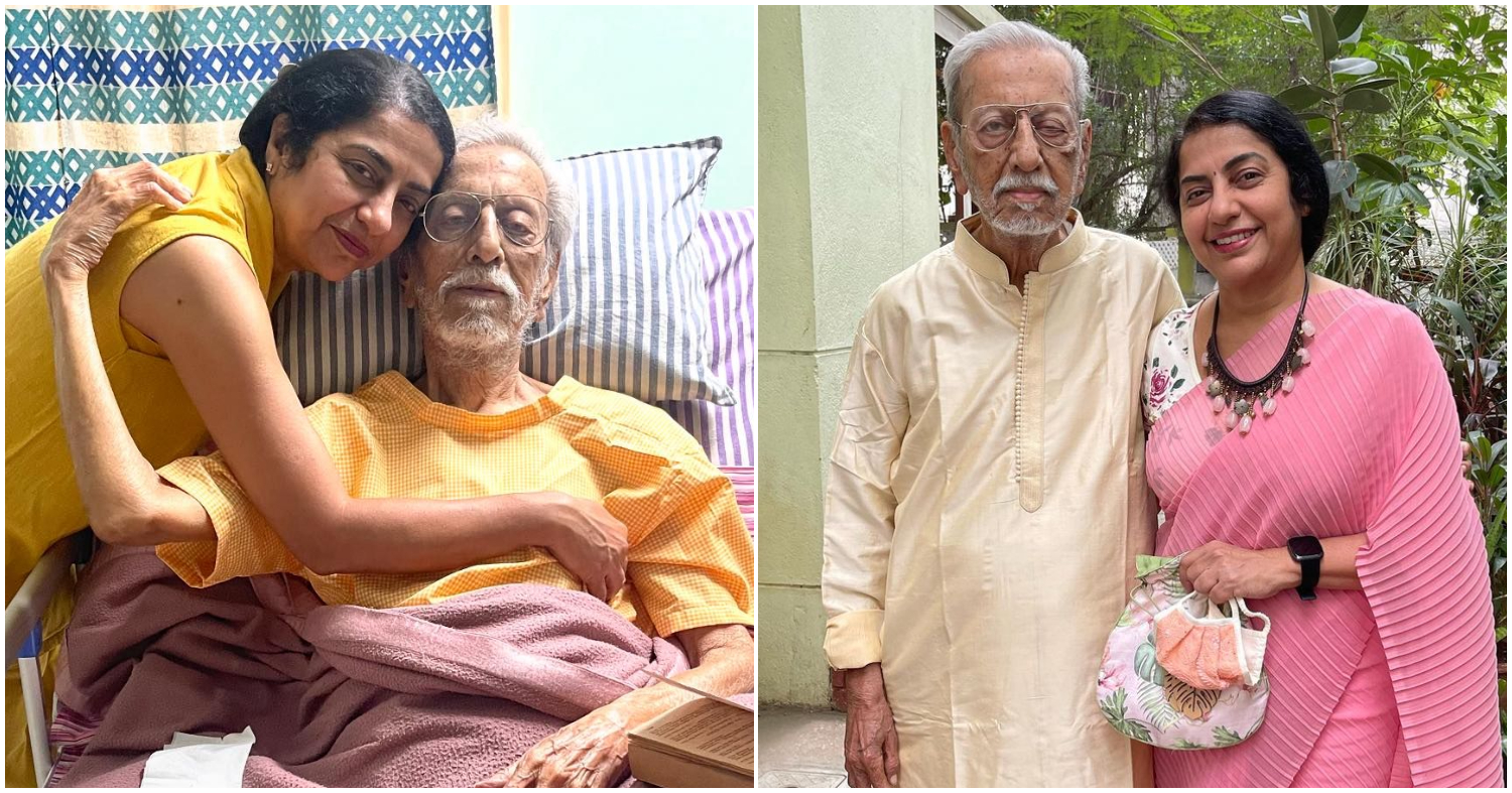 Suhasini Hasan With Father Charuhasan