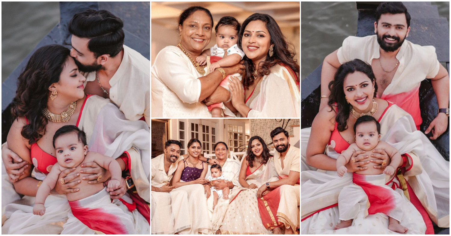 Amala Paul First Onam With Son Ilai