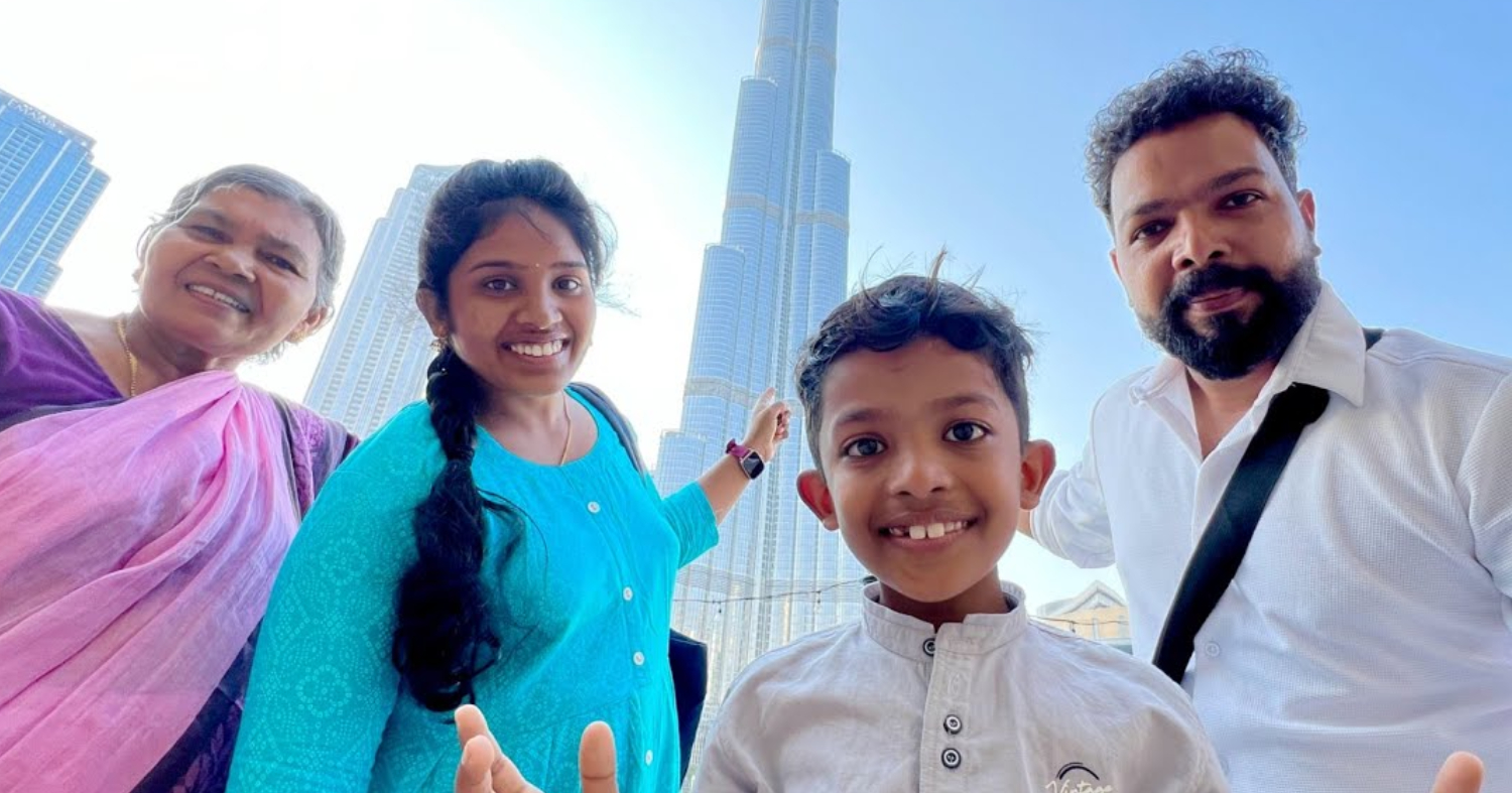 KL BRO Biju Rithvik And Family At Dubai Burj Khalifa