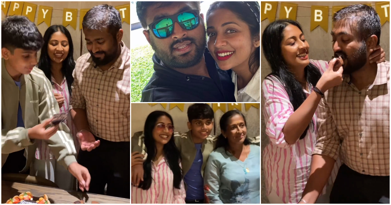 Navya Nair Birthday Surprise For Mother Brother And Friend