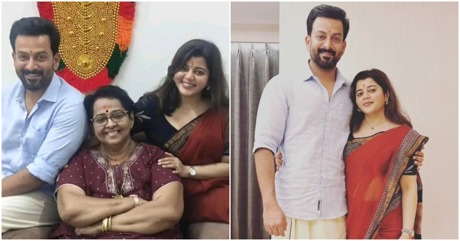 Supriya Menon And Prithviraj Sukumaran With Mallika Sukumaran